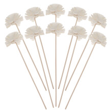 10Pièces Bâtons Rotin Aromathérapie Pour Diffuseur Maison Beige