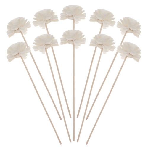 10Pièces Bâtons Rotin Aromathérapie Pour Diffuseur Maison Beige