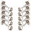 10Pièces Accessoires Métalliques Argentées À Clipser 1