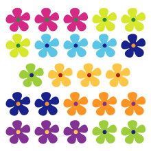 24Pièces Stickers Marguerite Décor PVC Coloré