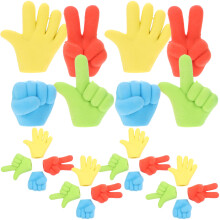 24Pièces Gommes Enfants Forme Doigt Caoutchouc Couleurs Mix