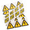 30Pièces Stickers Choc Électrique Autocollants Colorés 10
