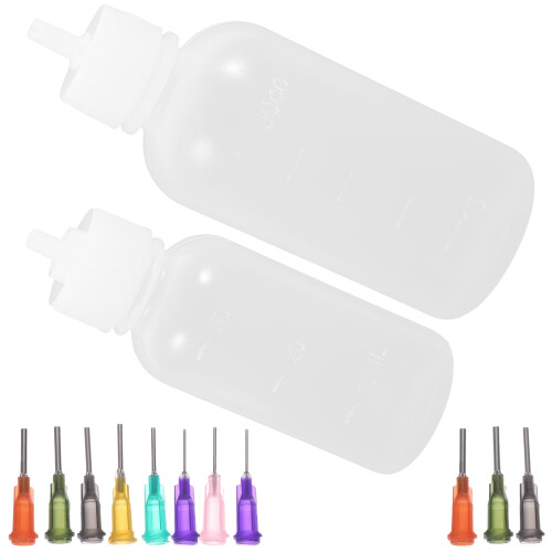 1Ensemble Outils Flacon Plastique À Embout Aiguille Coloré