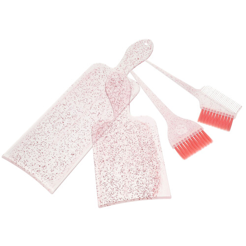 1Ensemble Kit Mèches Brosse Paddle ABS Rose Pour