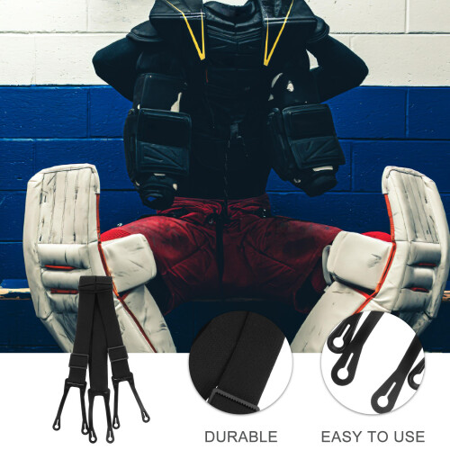Traction Pantalon Hockey Élastiques Protection Noir 2