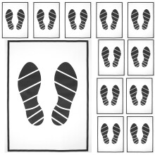 30Pièces Tapis De Sol En Papier Pour Auto Usage Unique Noir Pratique