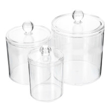 3Pièces Bocaux Transparents Ps Pour Salle De Bain