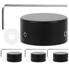 1Set Compact Metal Guitar Pedal Footswitch Topper Protection Cap Black