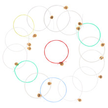 15Pièces Jeu De Cordes Pour Lyre En Carbone Sonorité Riche Assortiment