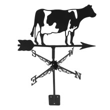 1Ensemble Girouette 3D Vache En Fer Noir Résistant