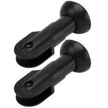 2Pièces Pieds De Support Noir En Plastique Pour Cloison De Toilettes