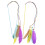 2Pcs Assorted Color Cat Teasing Sticks Plastic Tassel Pet Playthings 1
