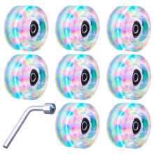 1Set Bright Color PU Roller Skate Wheels Outdoor Skating Accessories