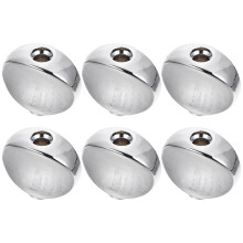 6Pièces Boutons Métalliques Guitare Argentés Robustes Pour Électrique