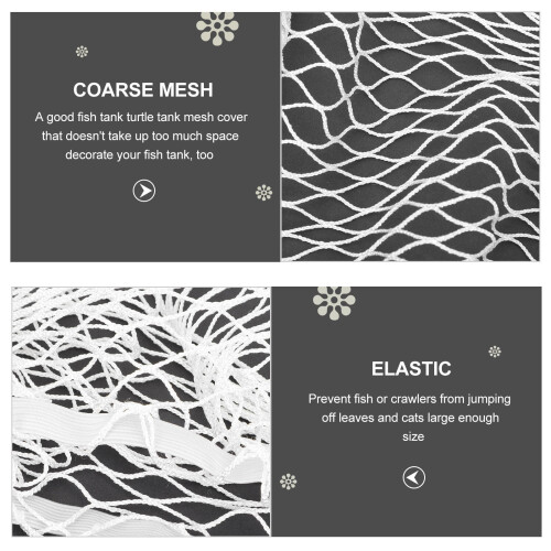 White Nylon Fish Tank Mesh Net Anti-Jumping Fish Cover 2