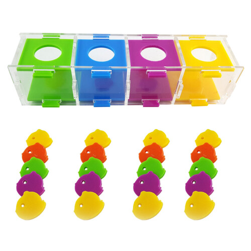 1Ensemble Tri Couleur Pour Perroquet Conure Matériau Sûr Varié