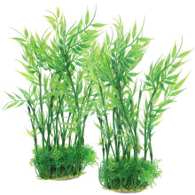 2Pièces Accessoires Aquarium Plantes Artificielles Vertes Raffinées