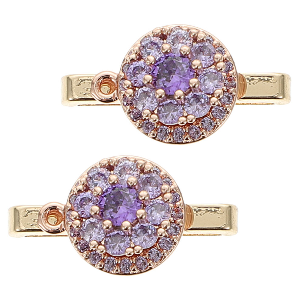 2Pcs Lightweight Metal Watch Band Rings Charm For Smartwatch Purple 3741268737082