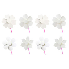 8Pcs White Blank Paper Pinwheels DIY Kids Hand Windmills Creative Toys