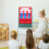 1Ensemble Tableau Mural Rouge Pour Comptage, Poche Éducative Polyester 3