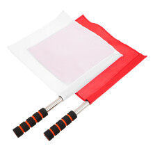 2Pcs Racing Referee Flags Durable Steel & Fabric Outdoor Signal Flags