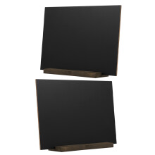 2Pcs Compact Wooden Chalkboard Menu Signs for Tabletop Message Display