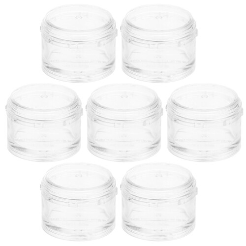 7Pcs Portable Round Medicine Boxes Weekly Organizer Transparent