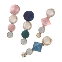 2Pairs Small Pink Hair Barrettes Lightweight Hairpin Set for Women