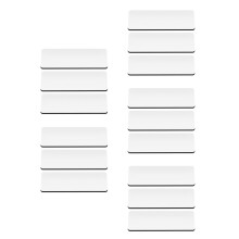 15Pcs Bulk DIY White Blank Name Badges Pin on Clip for Events