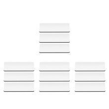 12Pcs White Wooden Name Tags DIY Blank Badge Clips Lightweight
