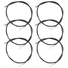 6Pcs Mobility Aid Wheelchair Brake Cables Black Durable Steel Plastic