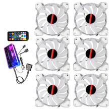 1Set White ABS Rgb Lighting Computer Case Fan Cooling Cooler