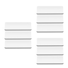 9Pcs White Wooden Name Badges DIY Clips Removable for Work