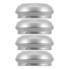 4Pcs Metal Wheel Center Caps Silver Car Hub Covers Dustwater Resistant