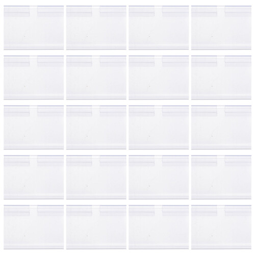80Pièces Clip Porte-Étiquette PVC Robuste Transparent Pour Commerce