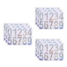 Adhesive Reflective Number Decals Durable PVC for Outdoor Use