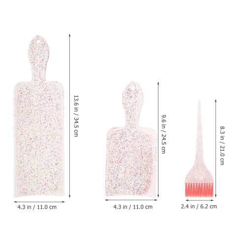 1Ensemble Kit Mèches Brosse Paddle ABS Rose Pour 1