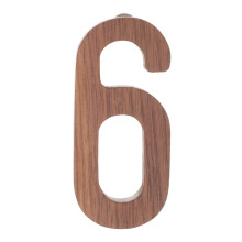 Light Brown Wooden House Address Numbers for Mailbox Exterior
