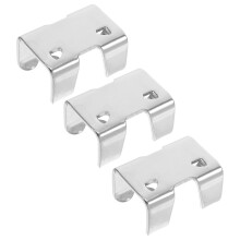 3Pcs Iron Heavy Duty Double Rope Clamps Silver for Climbing Safety