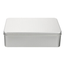 Silver Tinplate Tea Leaves Can Multipurpose Cookie Boxes with Lid