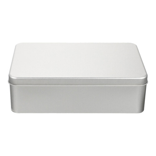 Silver Tinplate Tea Leaves Can Multipurpose Cookie Boxes with Lid