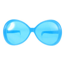 Sky-Blue Plastic Hawaiian Costume Giant Party Eyeglasses