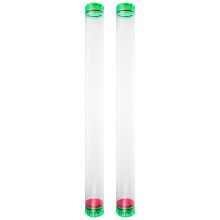 2Pcs Fishing Float Storage Tubes Clear Plastic with Soft Sponge