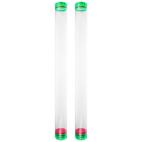 2Pcs Fishing Float Storage Tubes Clear Plastic with Soft Sponge