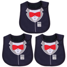 3Pcs Cotton Drool Bibs Baby Eating Bibs Waterproof Assorted Colors