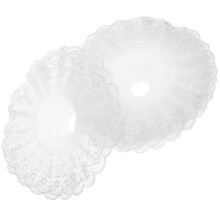 4Pièces Colliers Bouquet De En Dentelle Blanche Polyester