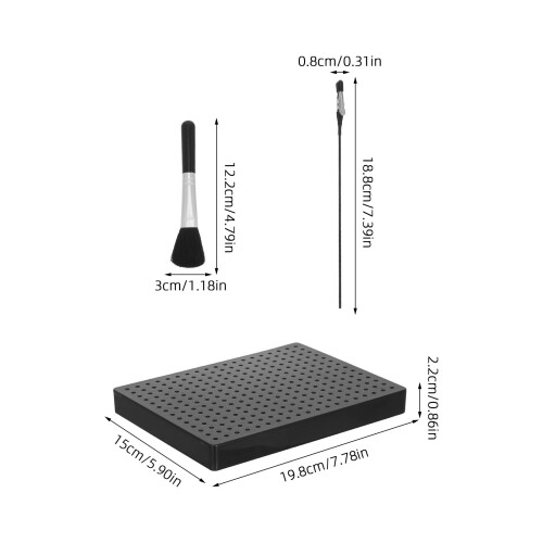 1Ensemble Support Peinture Avec Pinces Flexibles Noir 1