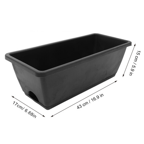 6Pièces Jardinières Rectangulaires Orifices D'évacuation 1
