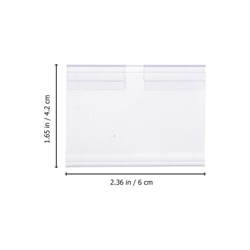 80Pièces Clip Porte-Étiquette PVC Robuste Transparent Pour Commerce 1