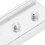 2Pièces Accessoires Rideau Aluminium Argenté Pour Rail Plafond 3